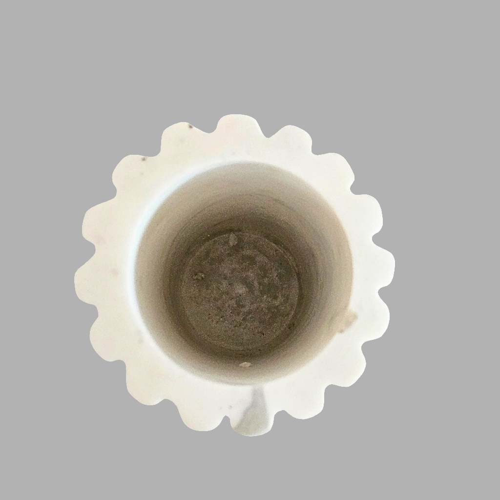 Scalloped Marble Vase