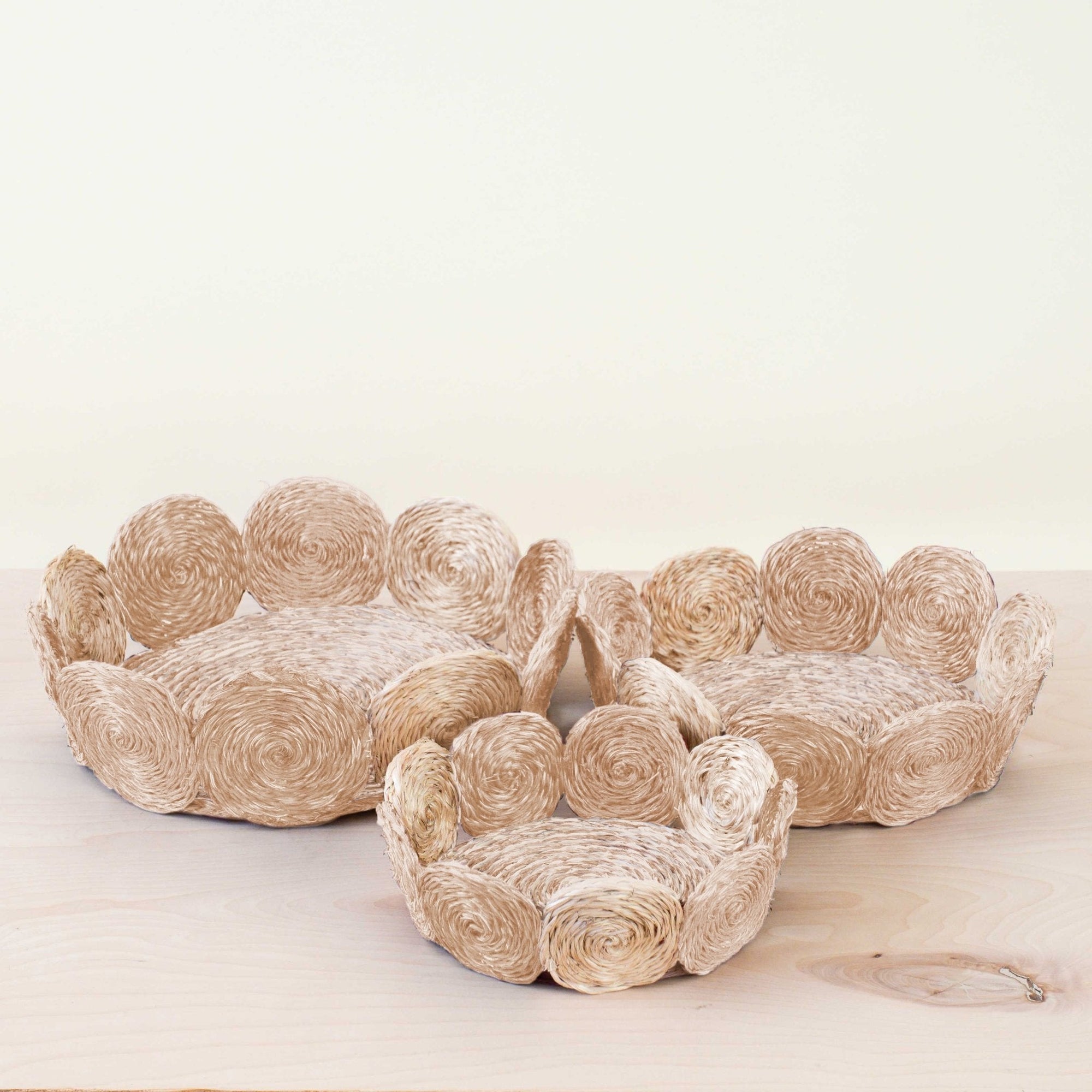 Natural Woven Fruit Basket - Set of 3
