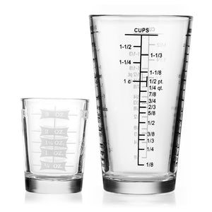 Mixologist Essentials 2-Piece Measuring Glass Set