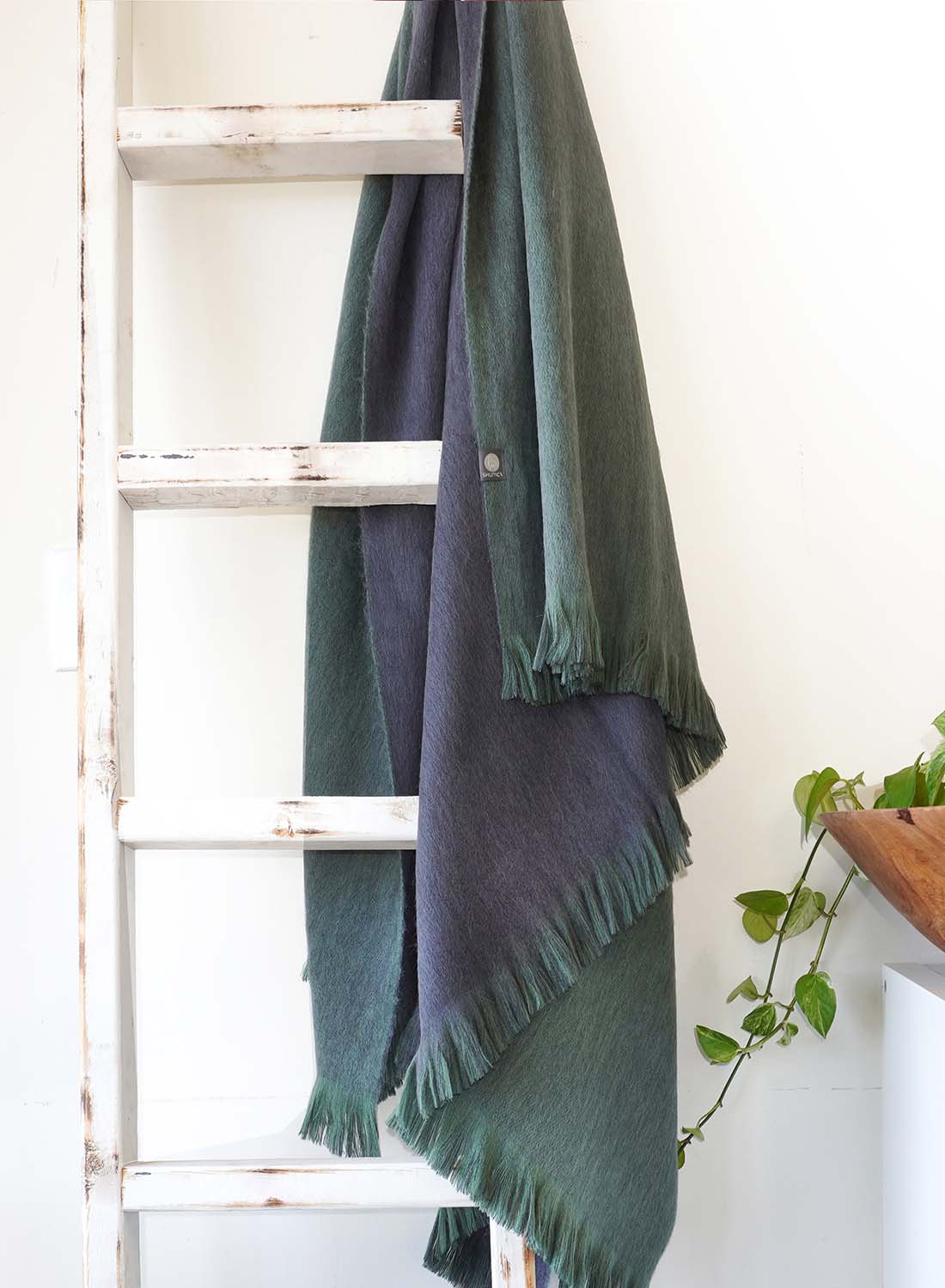 NEW! Alpaca Double Sided Throw - Emerald Tide