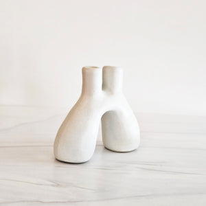 portal vase white bone ila ceramica