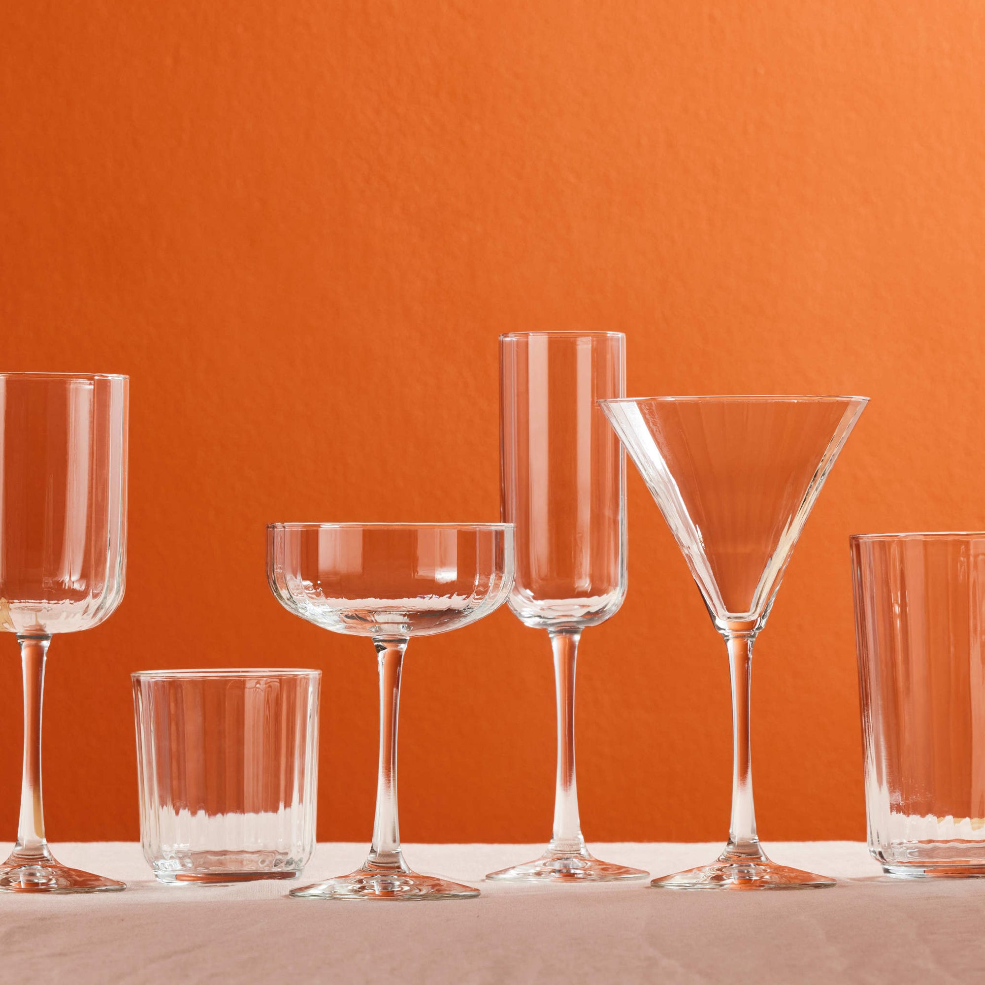 Paneled Martini Glasses, 9.5-ounce, Set of 4