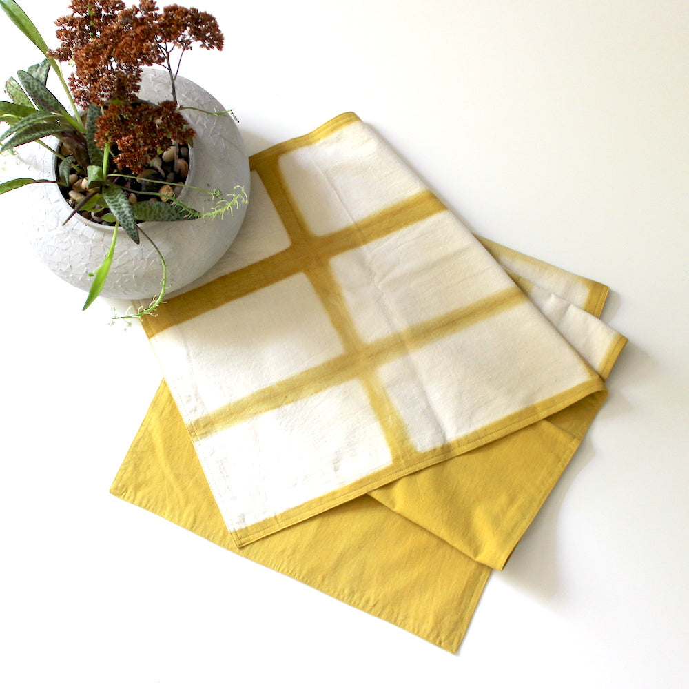 Rectangle Pattern Natural Dye Table Runner