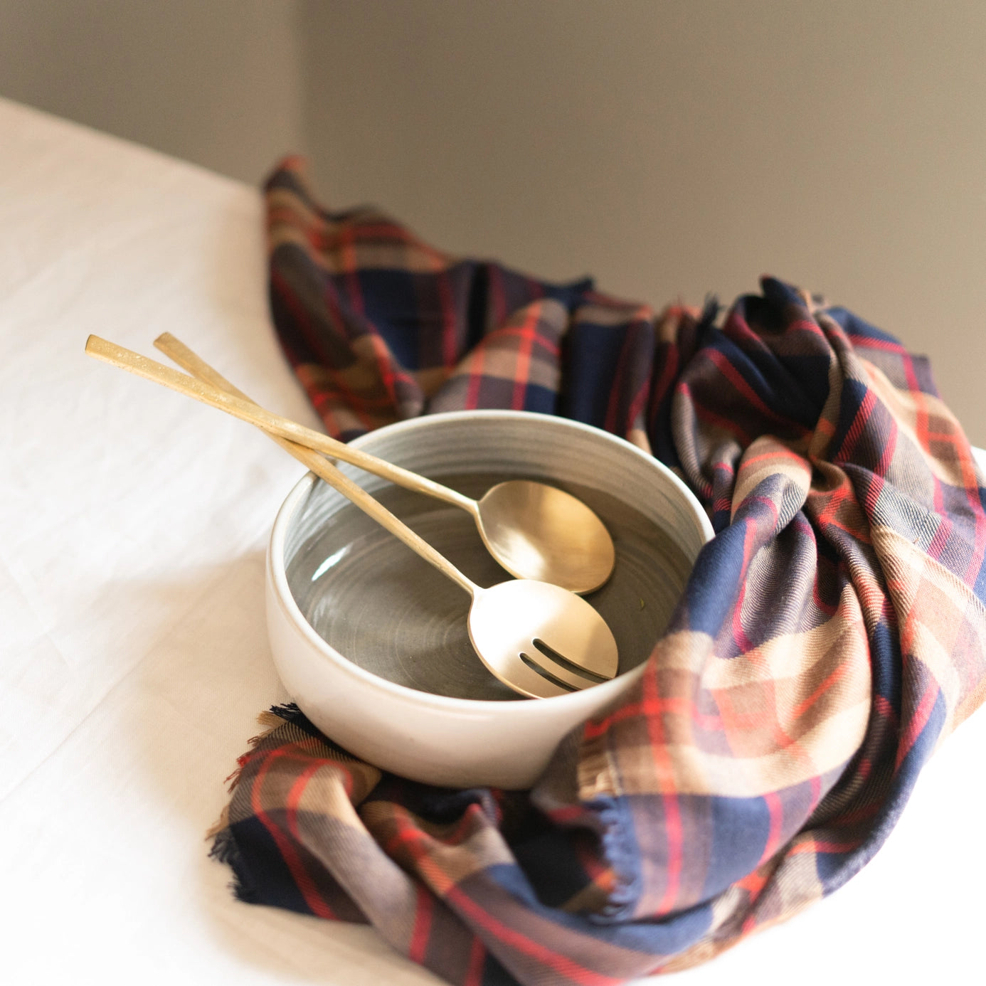 modern brass serving utensils