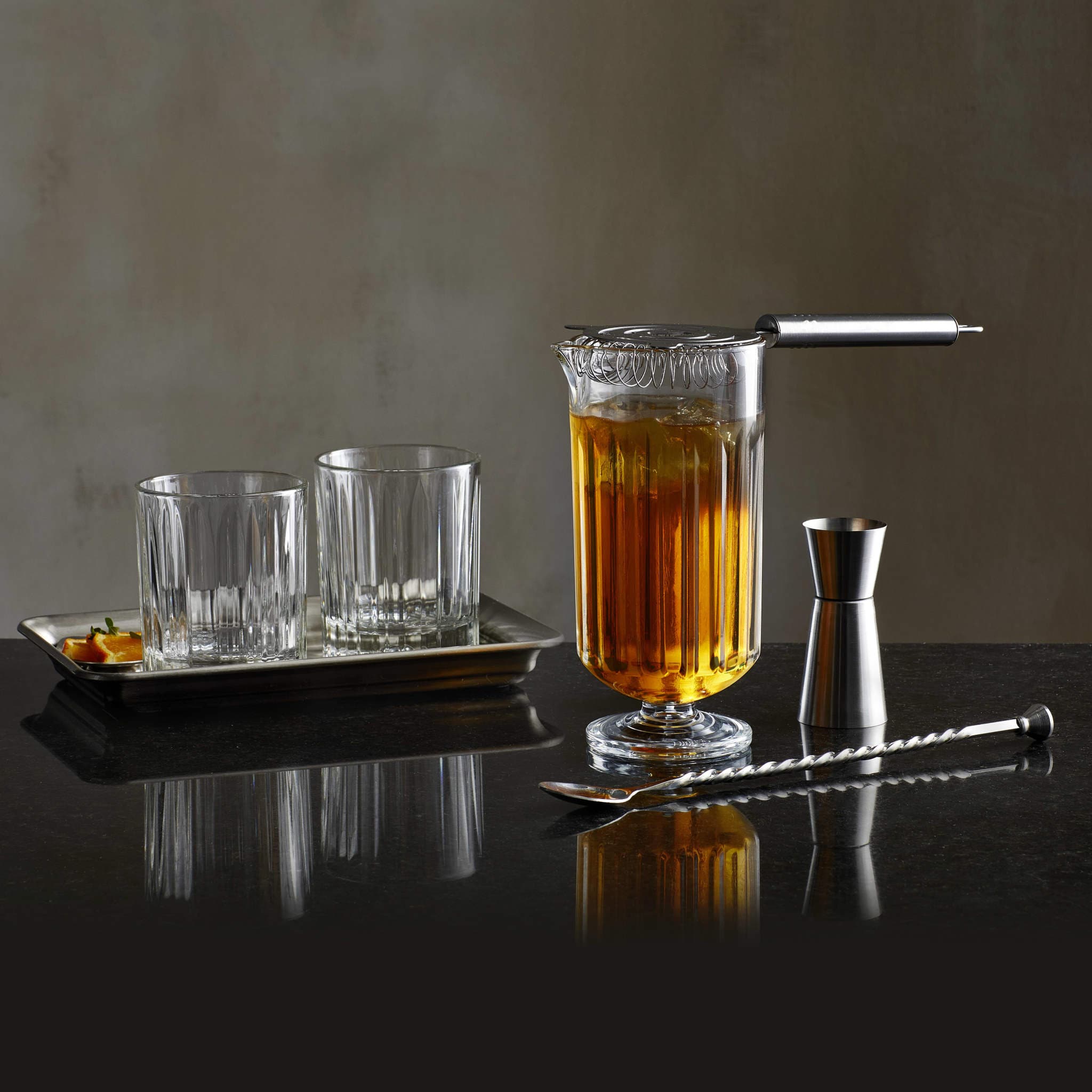 Classic Cocktail Flashback 4-Piece Bar Mixing Set