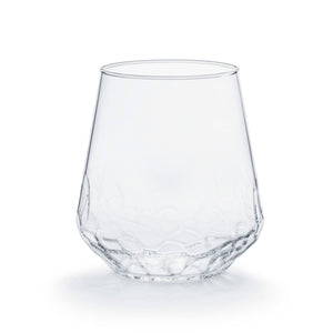 Hammered Base All-Purpose Stemless Wine Glass, 17.75-ounce, Set of 8