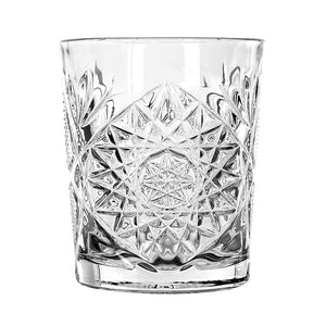 Hobstar Double Old Fashioned Glasses, 12-ounce, Clear, Set of 4