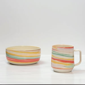 Taffy ceramic mug and bowl