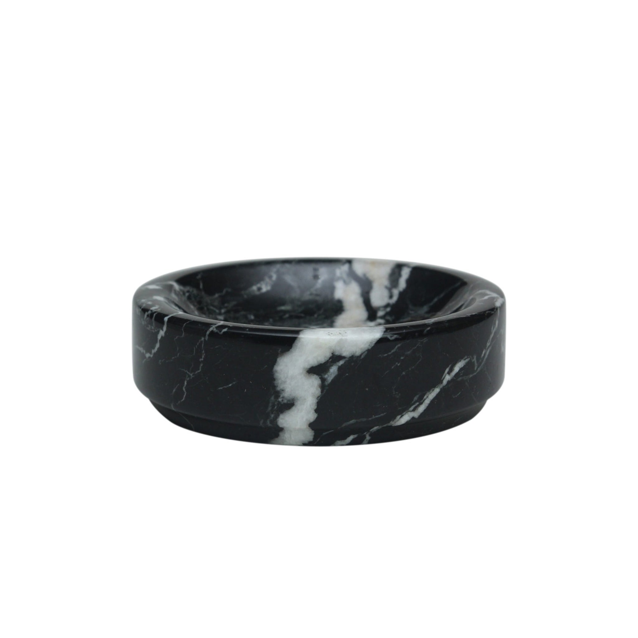 eris black zebra marble soap dish