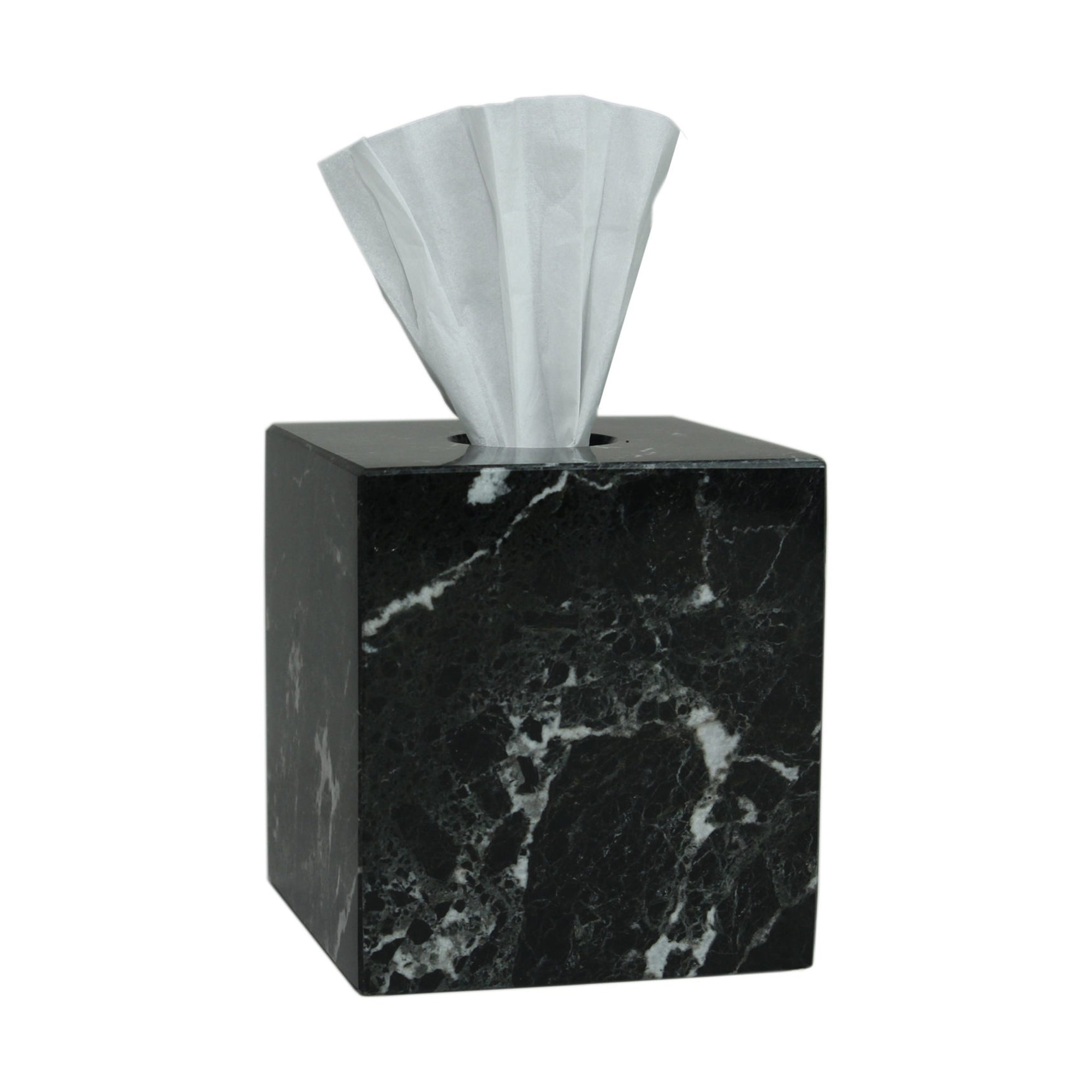 eris black marble tissue holder