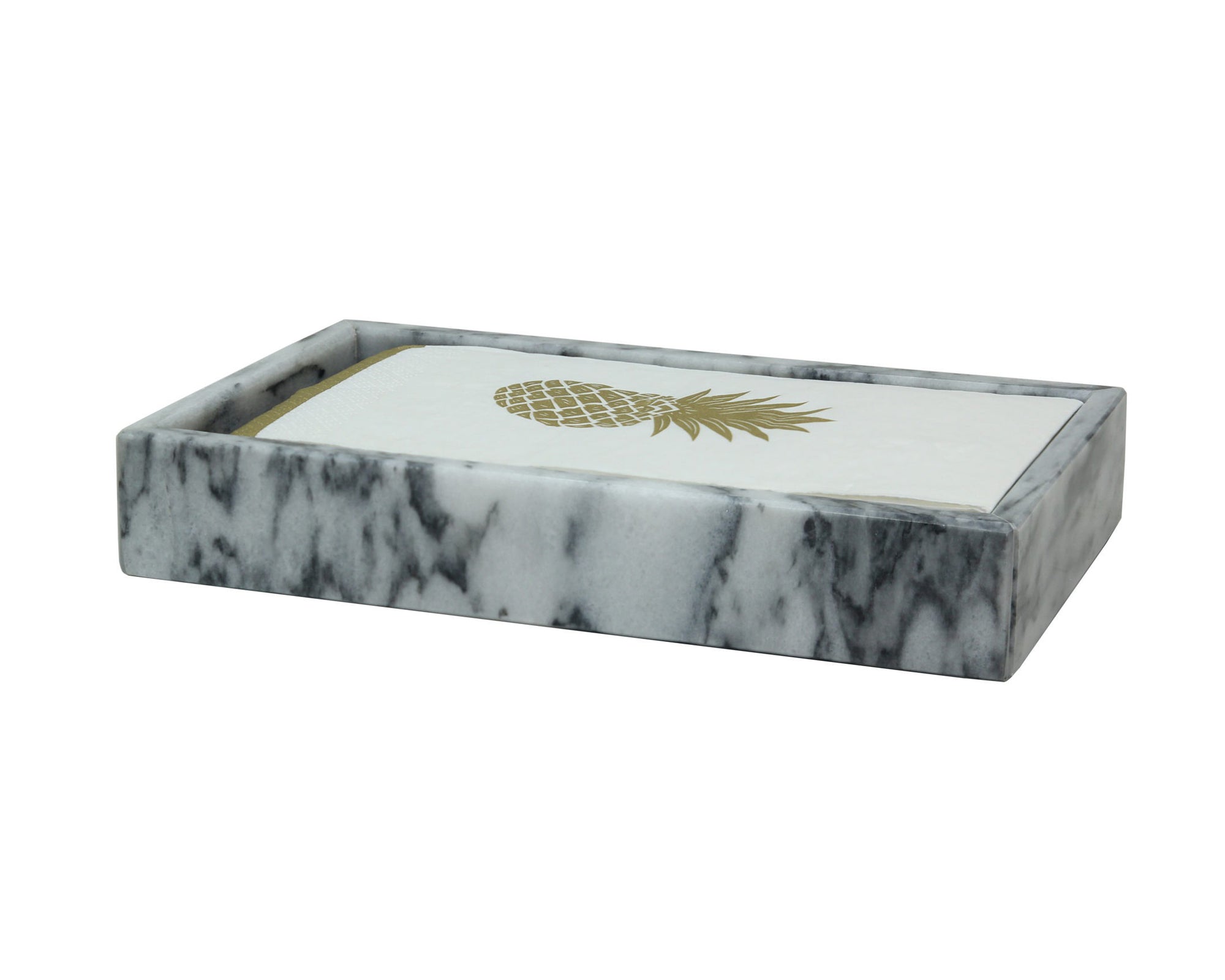 eris gray marble guest towel tray
