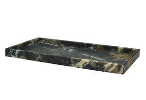 eris black and gold marble vanity tray
