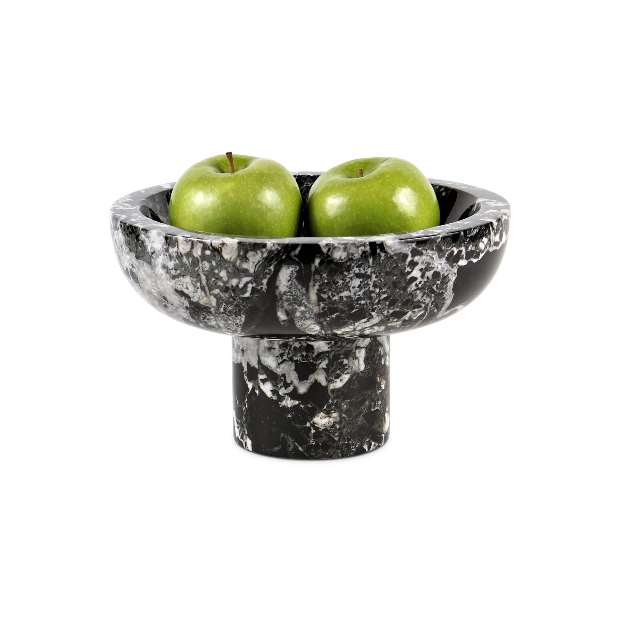 avant zebra marble footed bowl