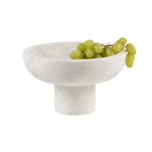avant white marble footed bowl.