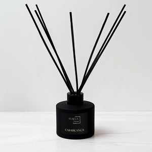 Casablanca apricot & herbs black matte reed diffuser