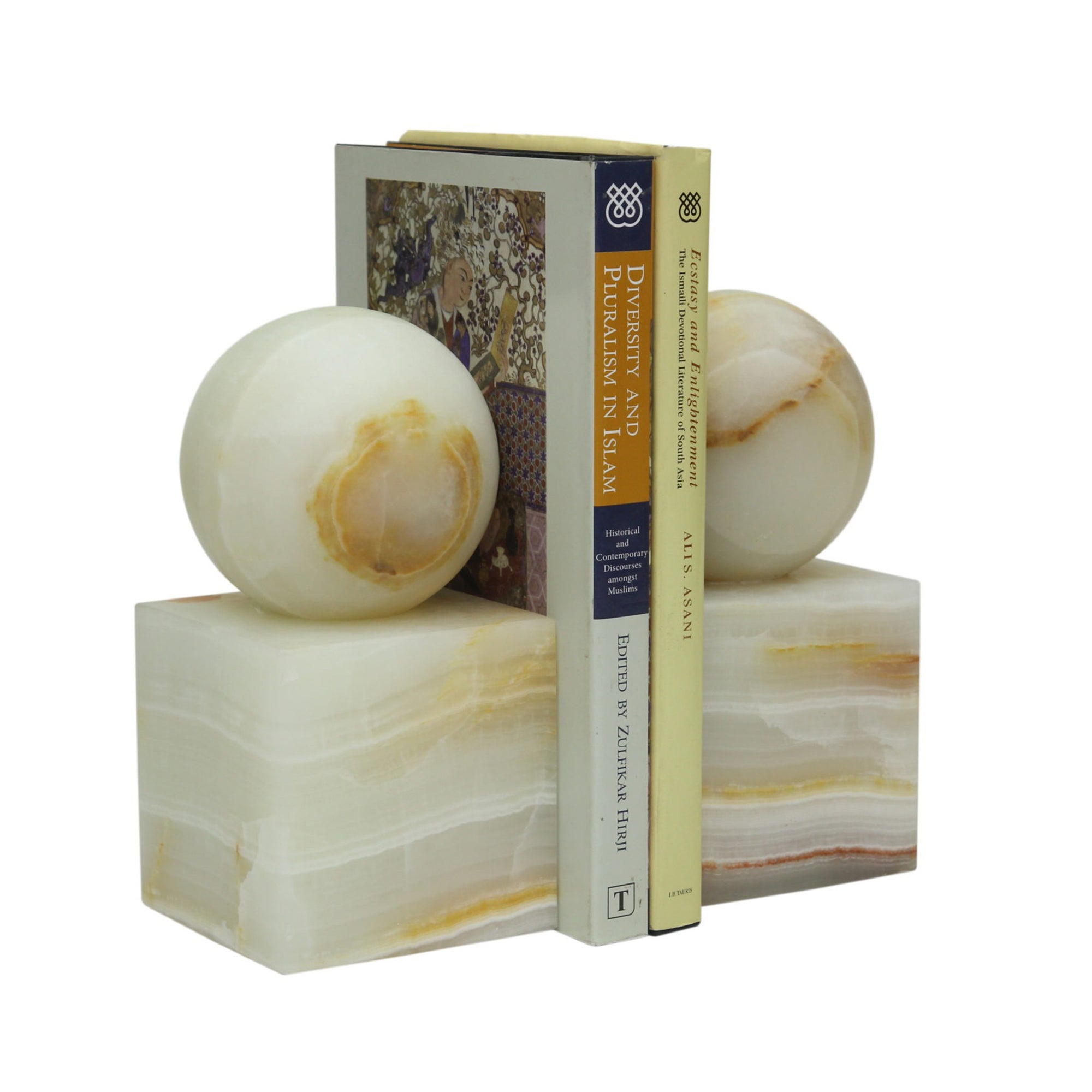 apollo marble bookends black and gold