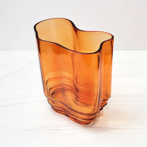 Freeform orange Lake vase.
