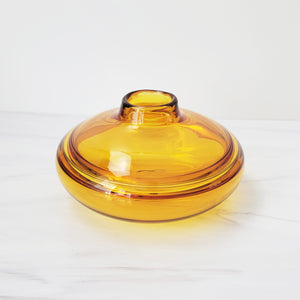 Halo amber hand blown glass vases
