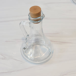 Classic glass oil and vinegar bottles