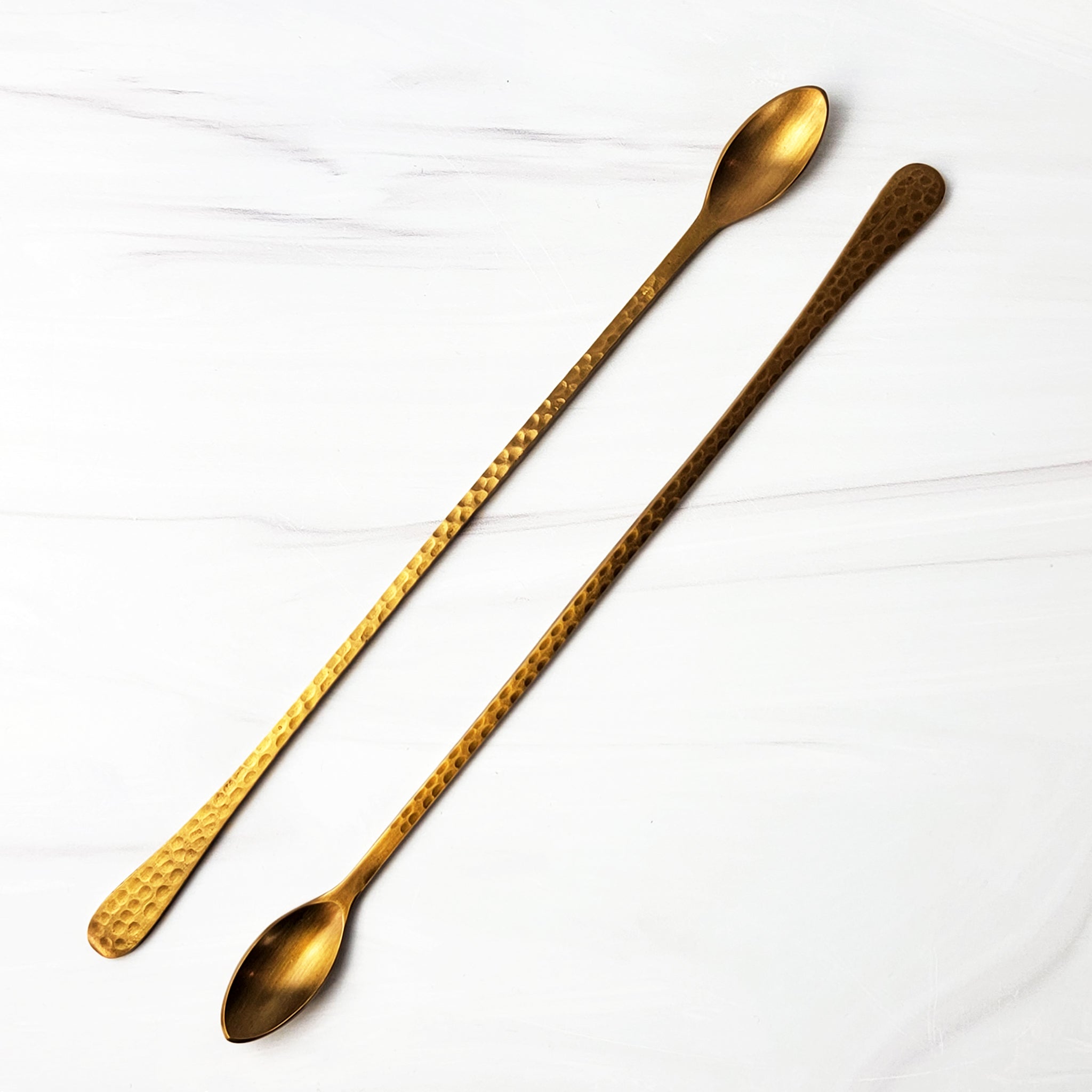 Hammered Brass Casting Spoons