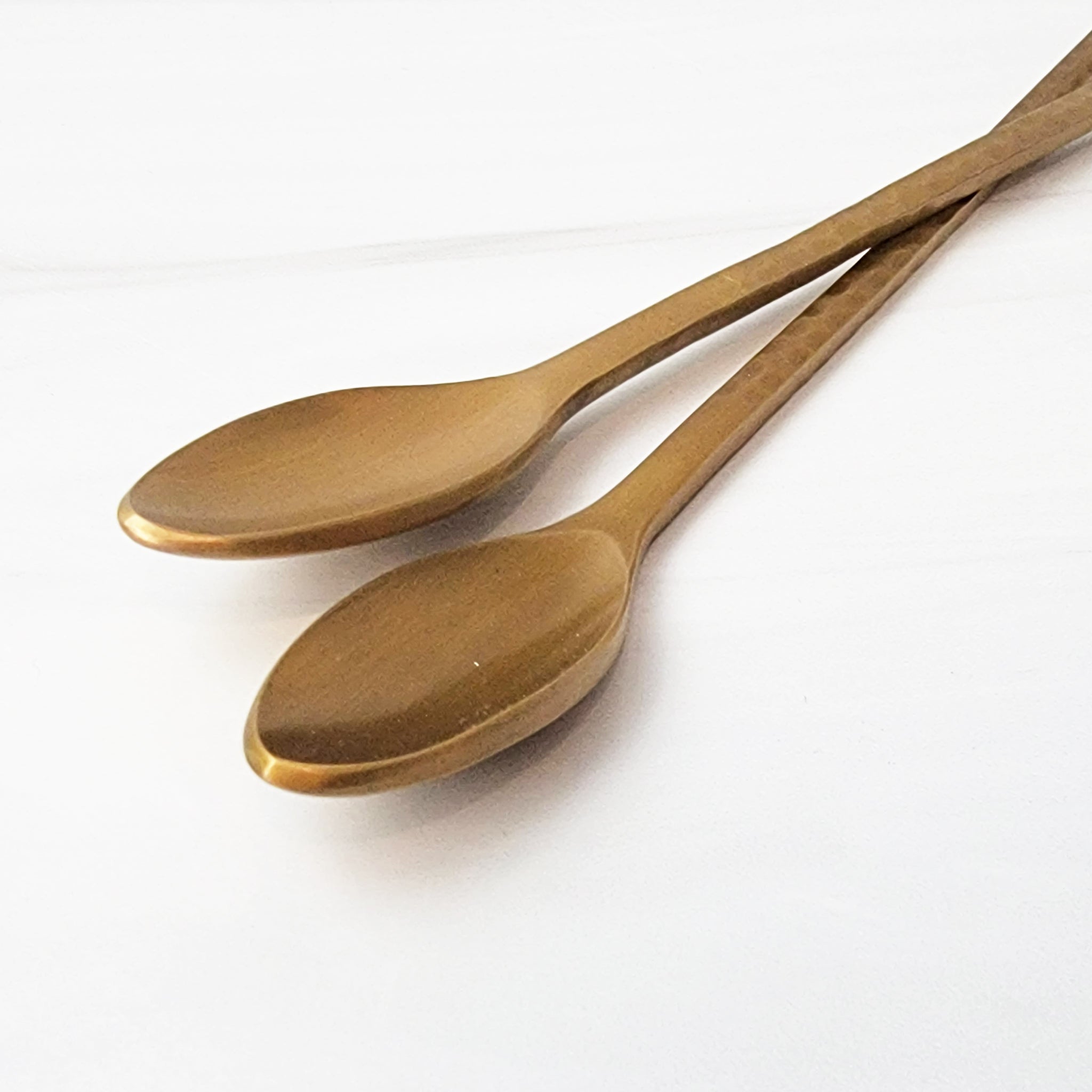 long brass bar spoons