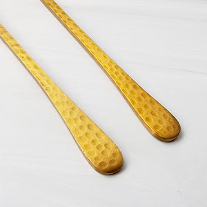 long brass bar spoons