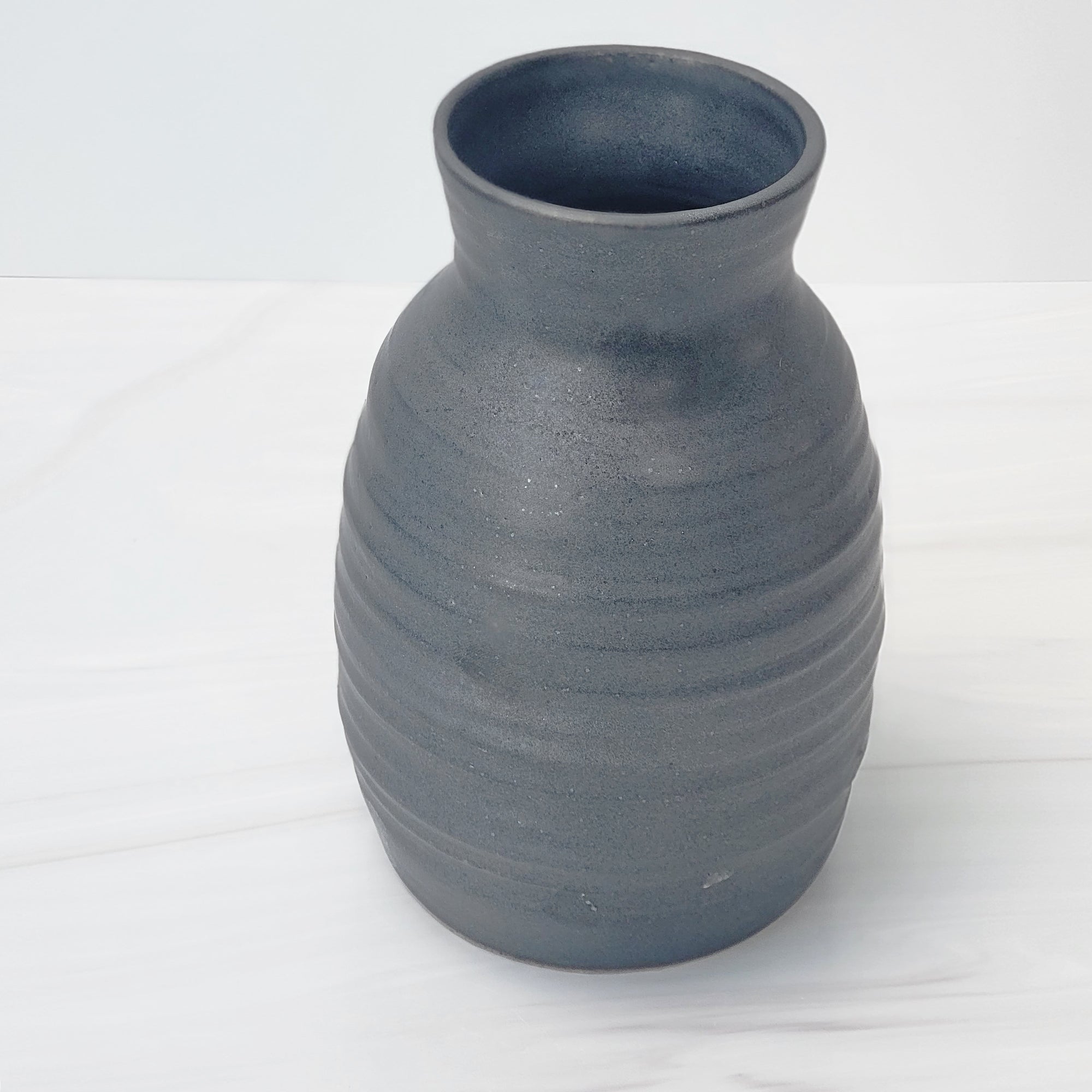 Basalt black speckle ceramic vase