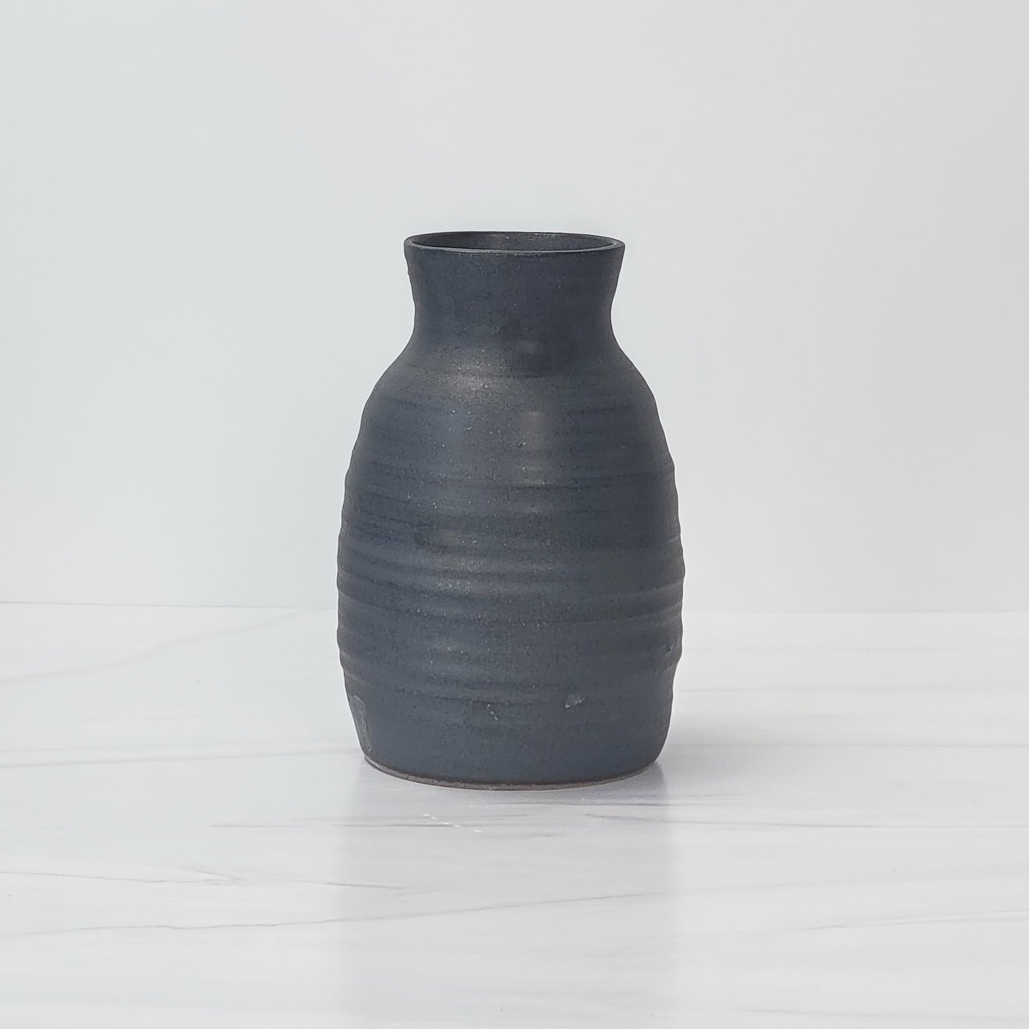 Basalt black speckle ceramic vase
