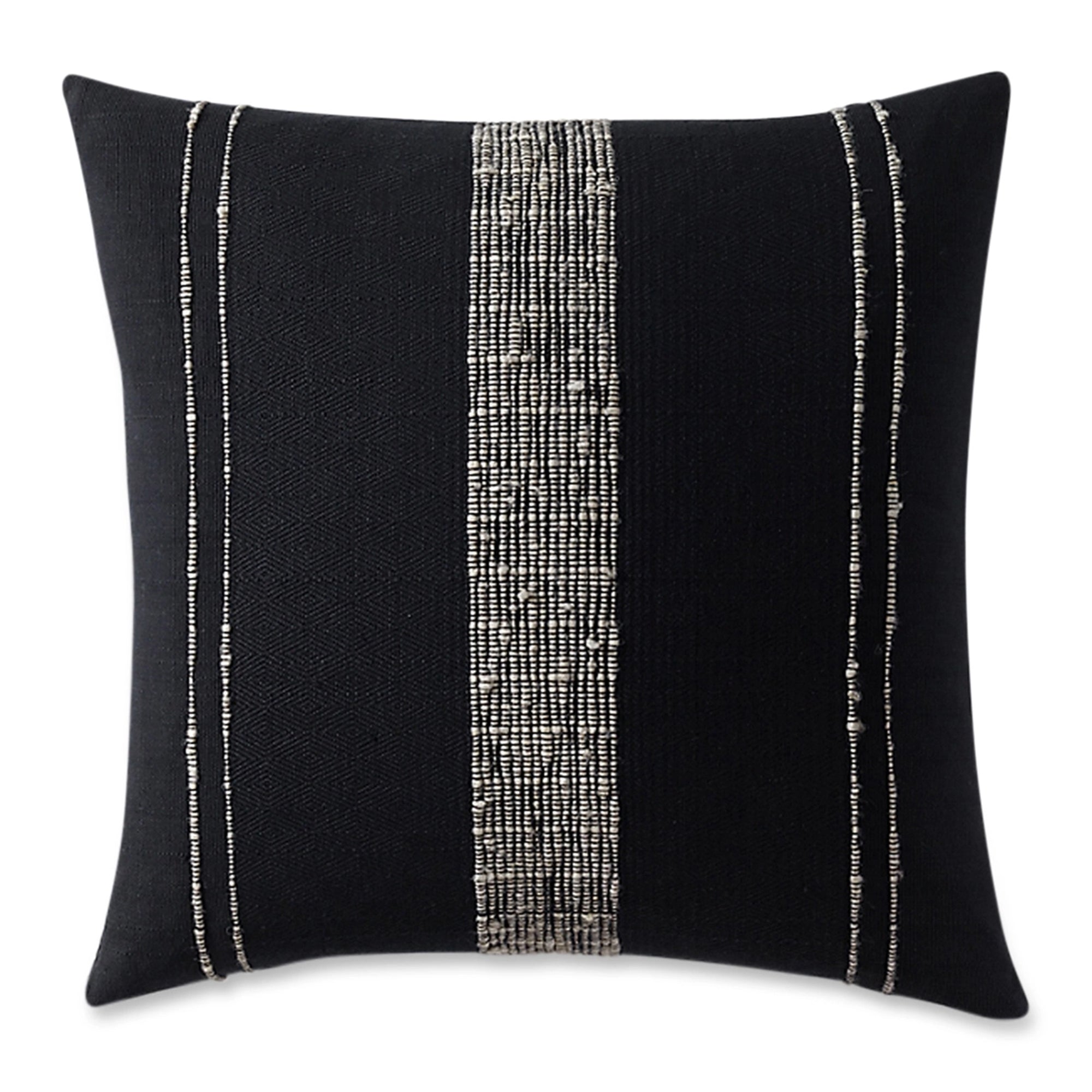 Black and Ivory Woven Bogota Pillow