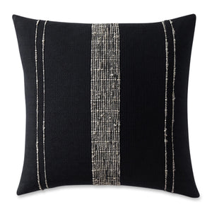 Black and Ivory Woven Bogota Pillow