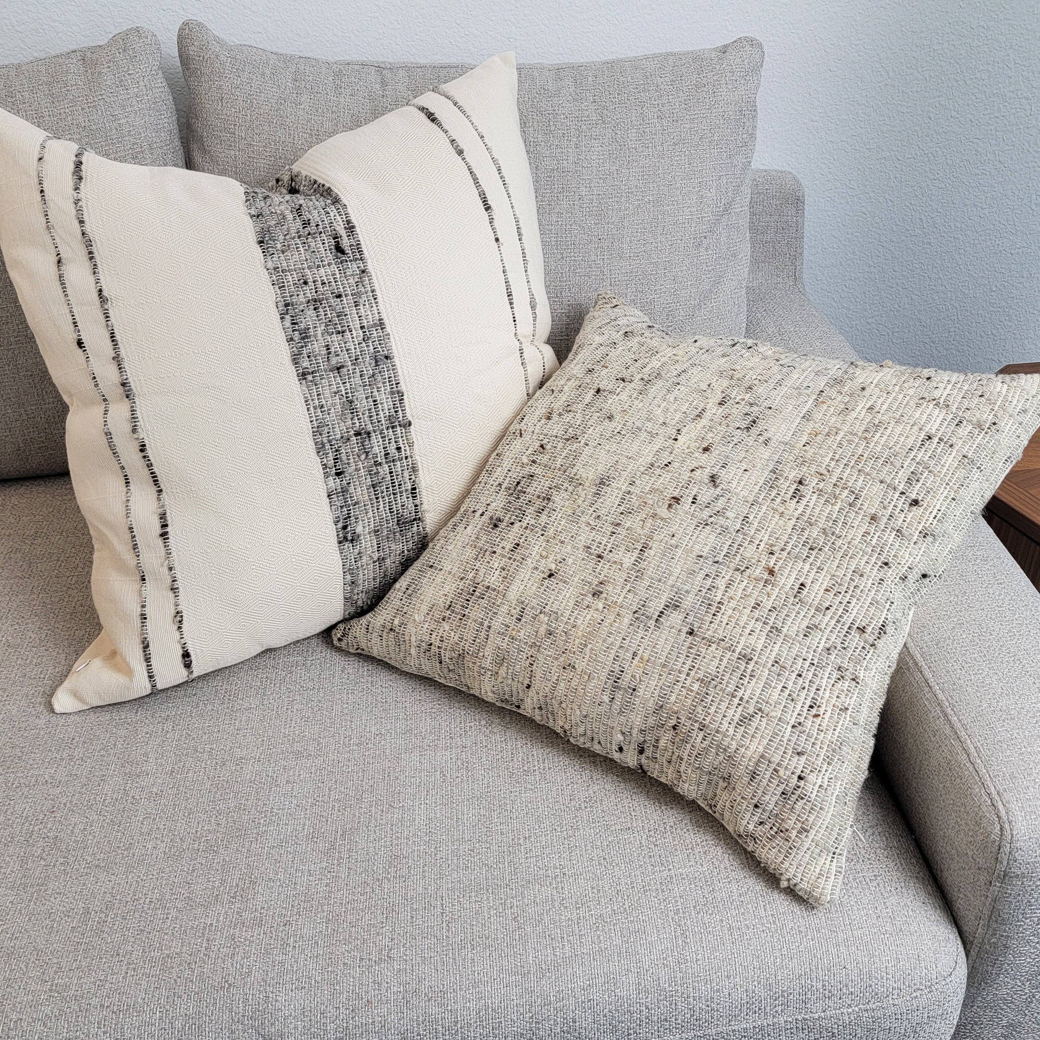 Azulina Home - Chunky Grey Wool Pillow