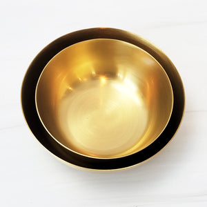 Modern brass nut bowls