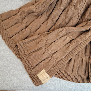 Bruce cable knit blanket copper