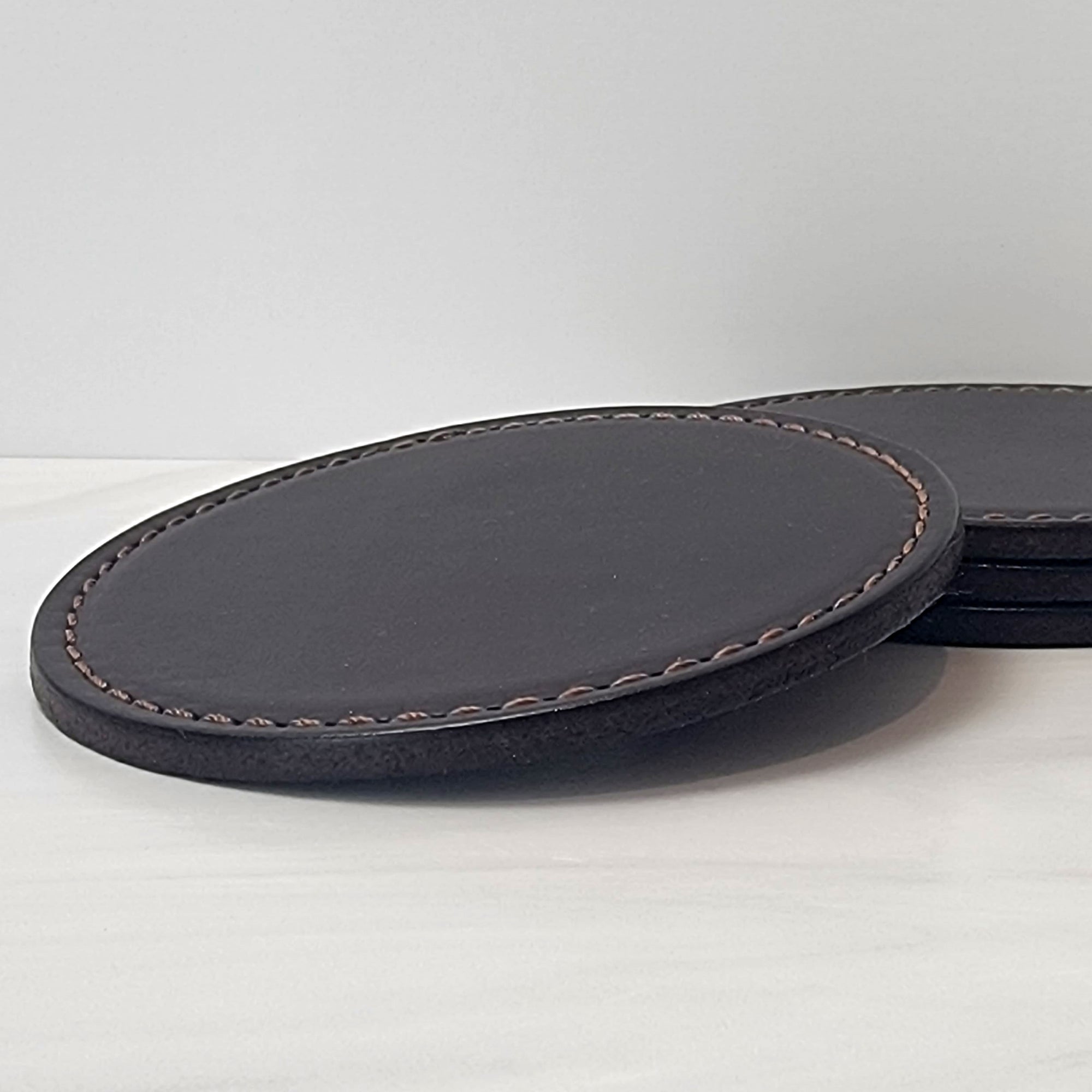 Tobacco leather coasters