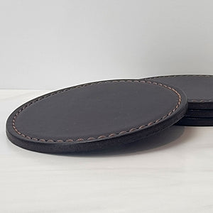 Tobacco leather coasters