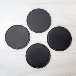 Tobacco leather coasters