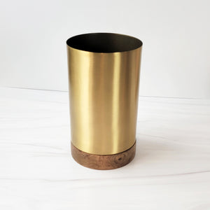 kavya brass and wood wine chiller