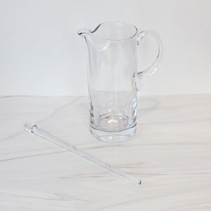 Glass pitcher with stirrer