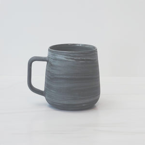 Midnight noir marbled ceramic mug
