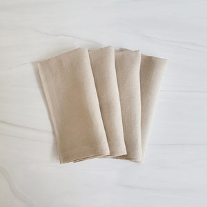 beige linen napkins