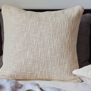 textured cotton throw pillow