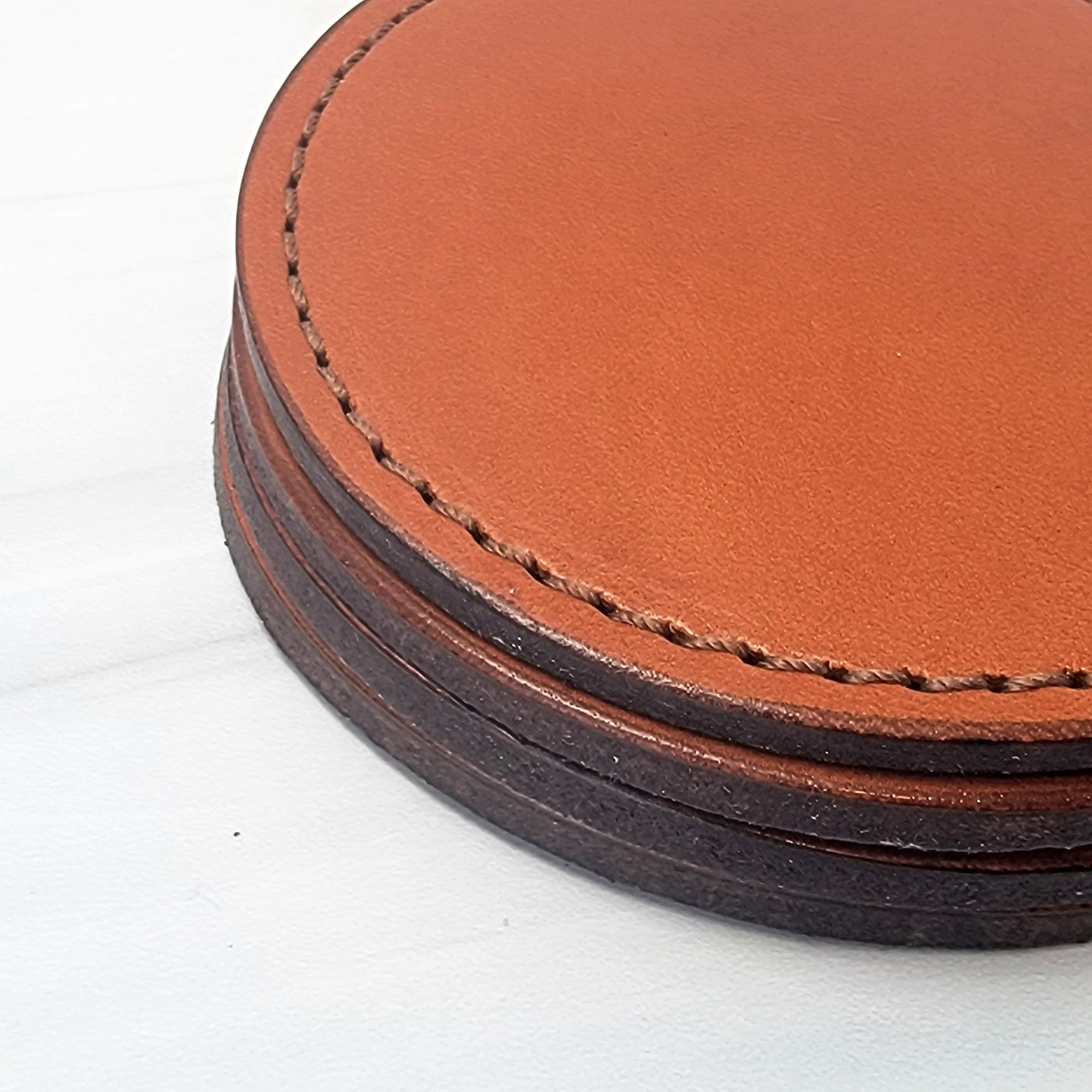Camel leather coasters