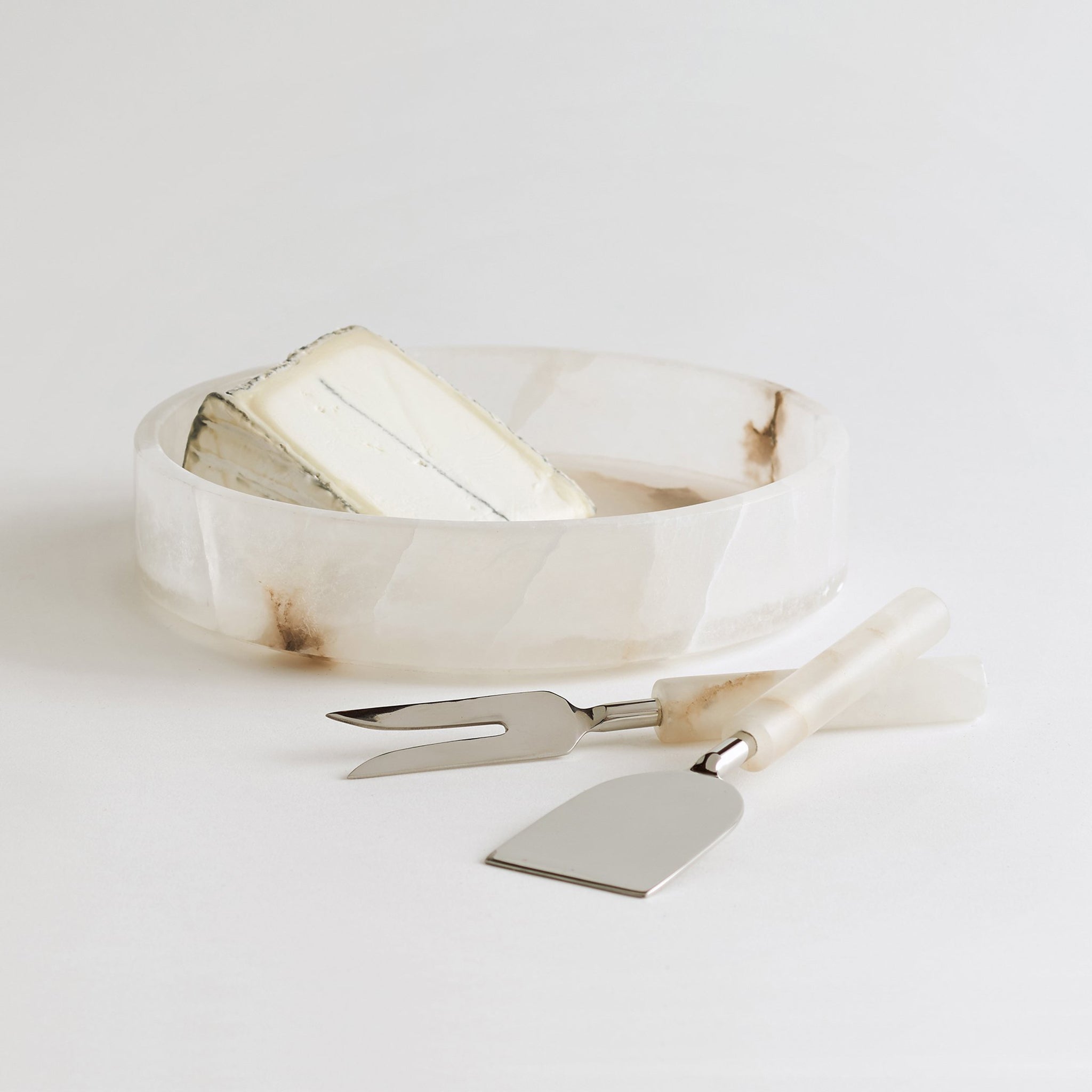 Alabaster cheese knives