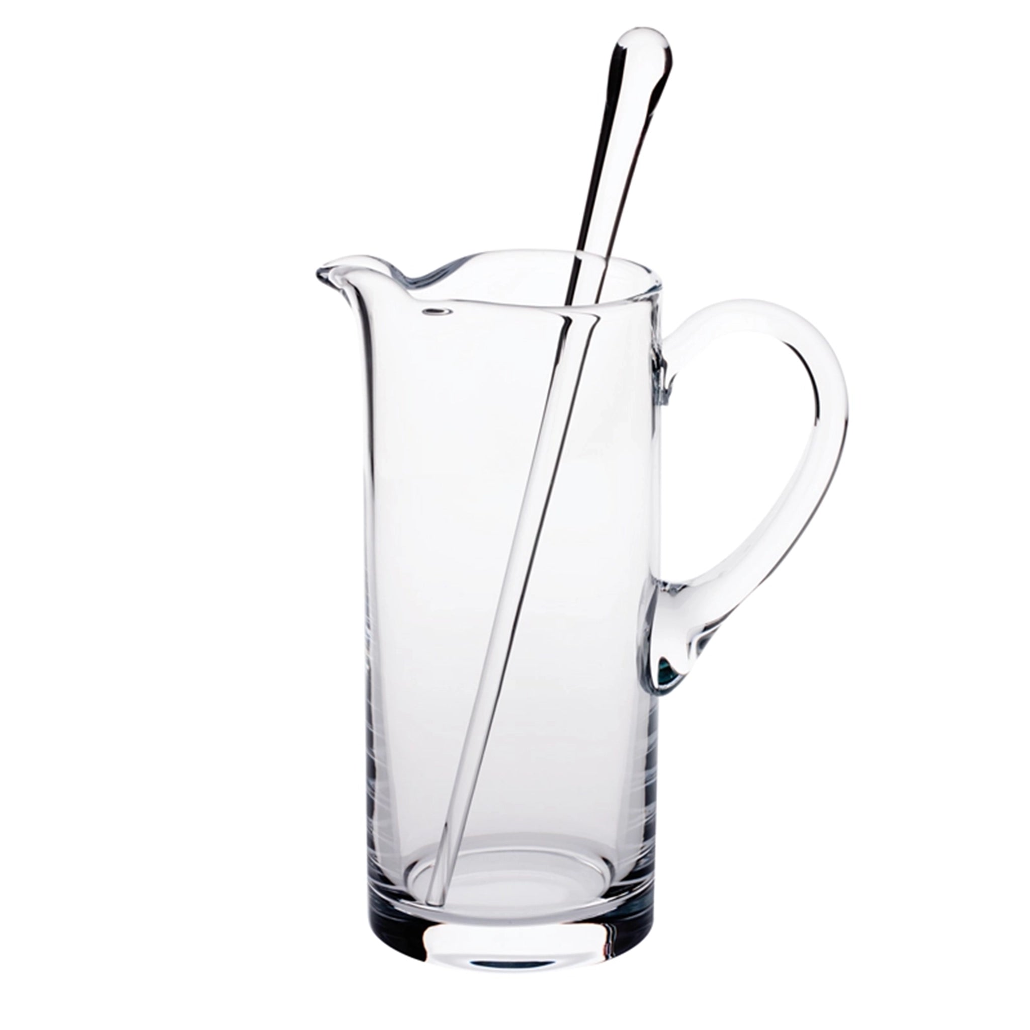 Glass pitcher with stirrer